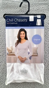 Camicia Cuddl Duds Chill Chasers donna 3X bianca strati caldi scollo a V originale nuova con etichette - Foto 1 di 10