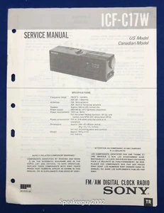 Original Sony Service Manual / ICF-C17W Radiowecker - Bild 1 von 1