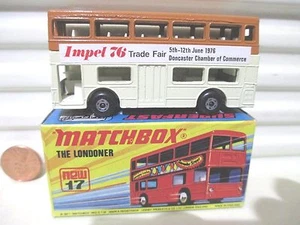 Lesney Matchbox MB17B 1972 "The Londoner" Cream + Brown IMPEL 76 Bus Mint Boxed - Picture 1 of 6