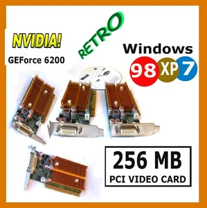 RARE VINTAGE RETRO 1999 ✔️ 256MB✔️PCI✔️Windows 95 to Win 7 Video Card ✔️ LEGACY - Picture 1 of 15