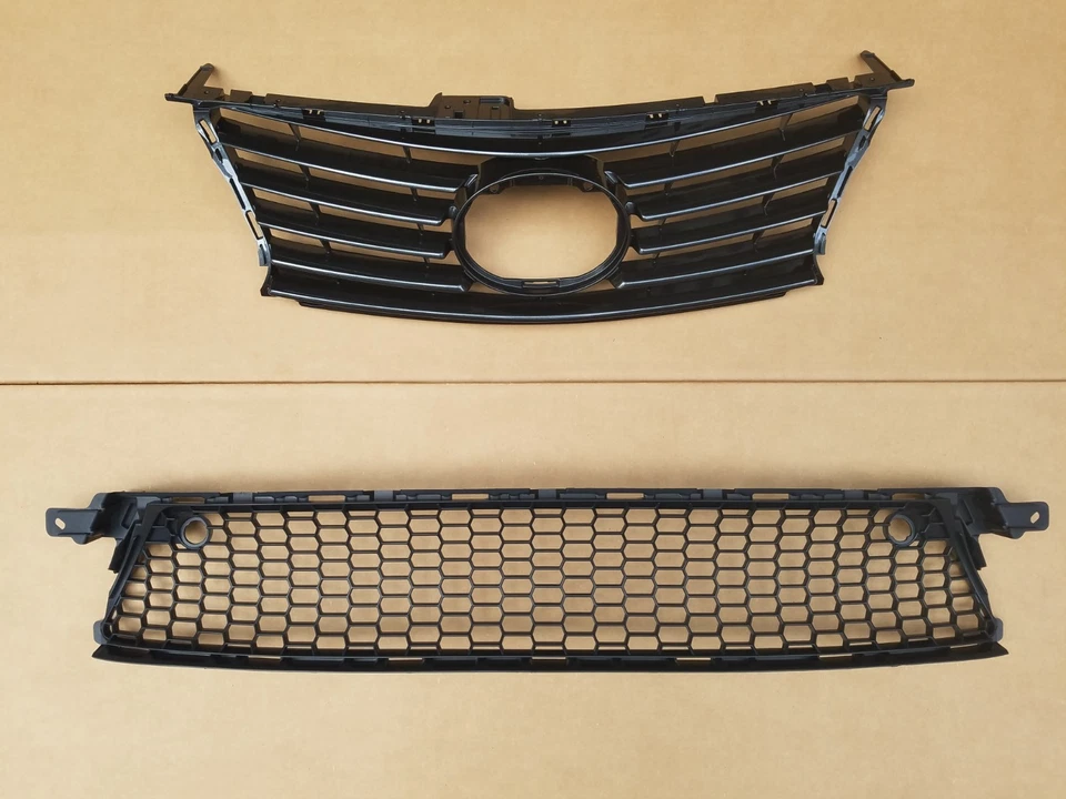 Conjunto de 2 peças 2014-2016 LEXUS IS250 IS350 para-choque dianteiro grade superior e inferior NOVO PAR - Imagem 1 de 1
