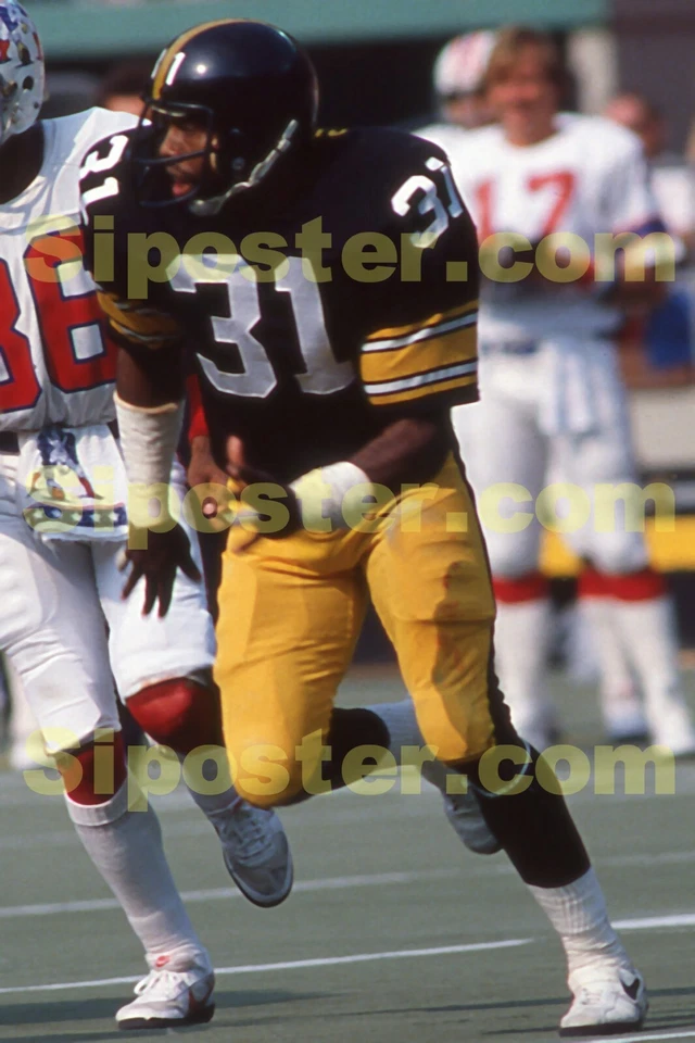1979 DONNIE SHELL Pittsburgh Steelers Poster Sports NFL Action Photo 16x24 inch - Image 1 of 1