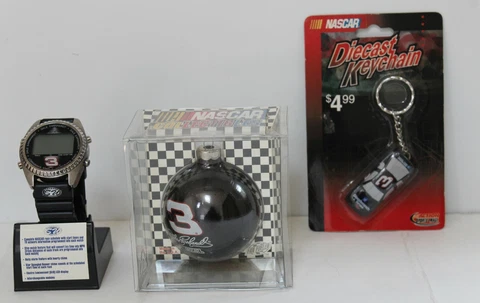Dale Earnhardt Watch + Christmas Ornament + Die Cast Keychain-NEW Cover