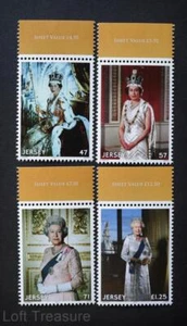 Jersey Stamps "Q.E. II - Longest Reining Monarch" MNH Selvedge 4V Mint Set 2015 - Picture 1 of 1