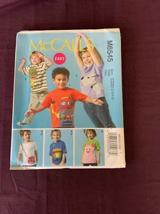 McCalls Uncut Cute Kids Applique Tops Sewing Pattern Size 2-5 - Picture 1 of 2