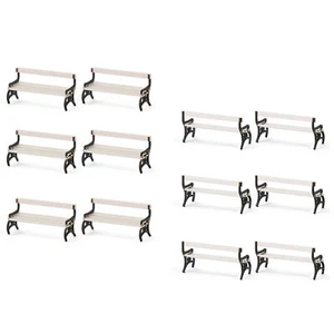 12pcs HO Scale 1:87 Platform Park Model Benches Street Garden Station Seat Chair - Picture 1 of 19