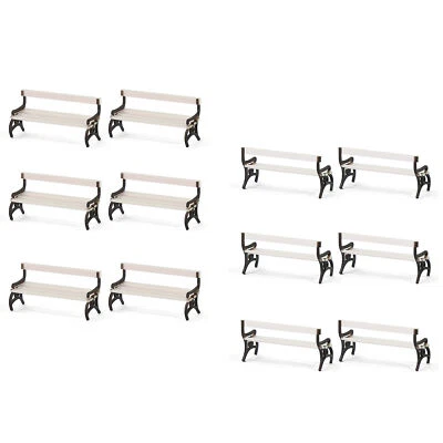12pcs HO Scale 1:87 Platform Park Model Benches Street Garden Station Seat Chair - Image 1 of 4