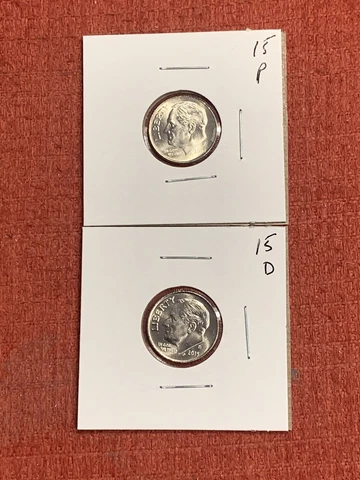 2015 p d Roosevelt Uncirculated dimes (Free Shipping) Cover