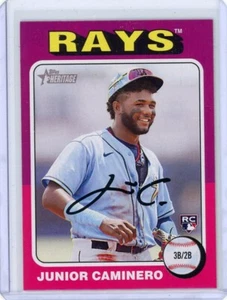 2024 Topps Heritage Junior Caminero RC #267 Tampa Bay Devil Rays Rookie - Picture 1 of 3