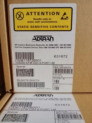 ADTRAN TOTAL ACCESS 5000 DS3 EFM 4 PORT LINE MODULE(1187260G1), NEW SURPLUS/NOB! - Image 1 of 4