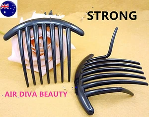 2X Women French Twist Magic DIY Styling Evening Party Black Hair comb Clip Claw - Picture 1 of 16