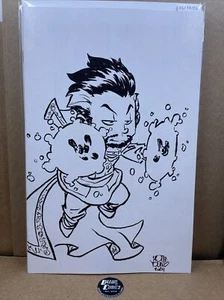 Doctor Strange #16 1:50 Skottie Young Virgin B&W Big Marvels Variant - Picture 1 of 3