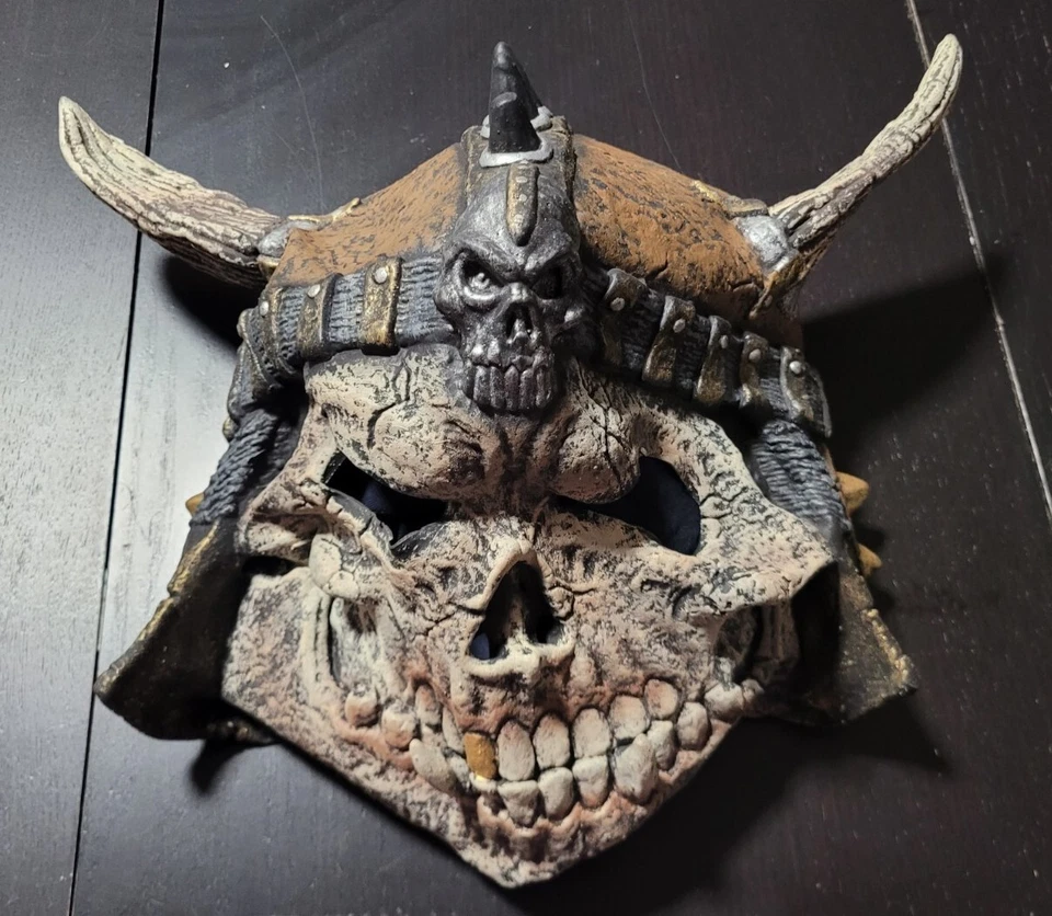 Skel Skull Warrior By Mask Illusions 2000 Made Mexico Halloween Costume Skeleton - Image 1 of 4