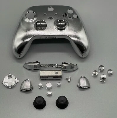 Silver Xbox Series S|X Controller Full Set Housing Shell Case Cover & Buttons - Image 1 of 4