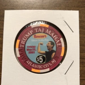 $5 trump Taj Mahal jerry blavat Biwsers casino chip atlantic city nj rare - Picture 1 of 2