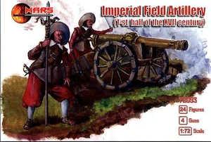 Artillería de campo imperial Mars 1/72 72093 (siglo XVII) (24 figuras, 4 armas) - Imagen 1 de 3