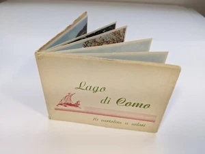 Vintage Lago Di Como 10 Colored Postcards Book RARE Cecami Preda Italy - Bild 1 von 9