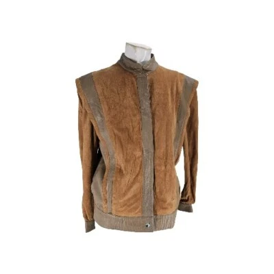 Beged-Or Women's Jacket 40 Tan Lamb Suede Vintage 1980s Button - Image 1 of 4