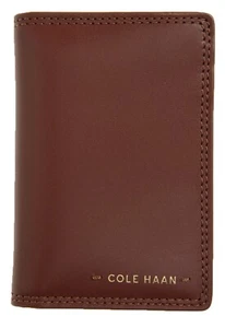 Cole Haan tonal Logo Bifold Leather Wallet in Tan - Picture 1 of 2