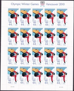 Scott #4436 44¢ Winter Olympics - Vancouver Full Sheet of 20 Stamps - MNH - Picture 1 of 1