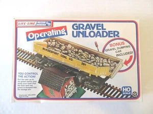 Life-Like HO Scale Operating Gravel Unloader No. 8204 w/ Gravel Dumping Car - Picture 1 of 9