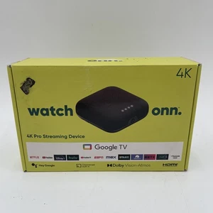 Onn. Google TV 4K Pro Streaming Device (New, 2024), 4K UHD Resolution - Picture 1 of 8