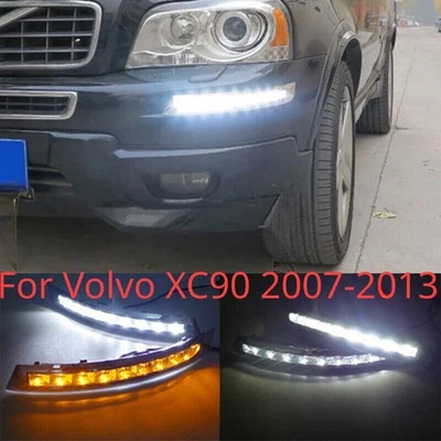 2x Luces de circulación diurna LED DRL para Volvo XC90 2007-2013 luz antiniebla señal de giro Foto 1 de 4