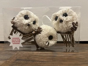 Set Of 3 Owl Christmas Ornaments Hobby Lobby Brand New - Picture 1 of 2