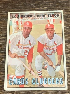 1967 TOPPS LOU BROCK CURT FLOOD #63 CARDINALS VG-EX OR BETTER - Bild 1 von 2