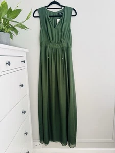 Hallhuber Silk Maxi Dress – Green – Size UK8, RRP £149 - Picture 1 of 9