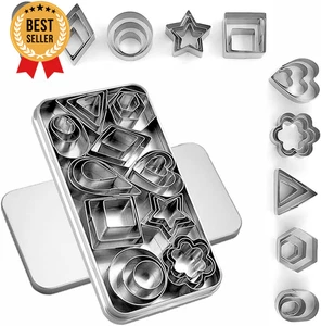 30 Teile Mini Ausstecher Set Edelstahl Formen für Kekse Obst Gemüse Cla - Bild 1 von 12