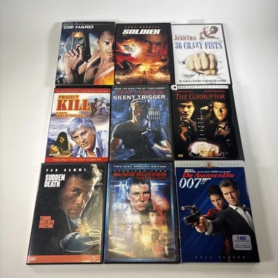 Action Adventure Kung Fu DVD Lot 9 | Van Damme, Lundgren, Willis, Jackie Chan - Image 1 of 4