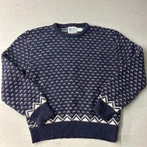 Vintage Royal North Mills Outfitters Strickpullover Fair Isle Wollmischung Herren Medium " - Bild 1 von 6