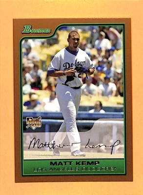 2006 Bowman Draft Picks & Prospects Gold #BDP1 Matt Kemp Dodgers Rookie - Image 1 of 2
