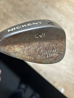Nickent Golf GREAT HAWK "A" GAP WEDGE 53* LEFT HAND Steel Rusty OxyTrak 53 - Image 1 of 4