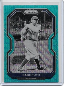 2021 Panini Prizm Tier II Babe Ruth #182 Teal Wave Prizm - Bild 1 von 2
