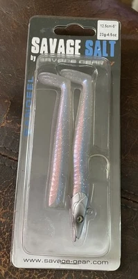 Savage Gear Salt 5” Sand Eel 4/5oz Ghost Herring  - Image 1 of 2