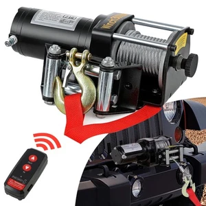 Elektrische Seilwinde 12V Offroad Motorwinde Seilzug Elektrowinde Stahlseil NEU - Bild 1 von 13
