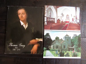 Thomas Gray - Guide to His Life + 2 Stoke Poges Church Postcards (Unposted) - Picture 1 of 6