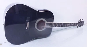 STAGG SW203BK-EQ Black Electro-Acoustic Western Guitar - Picture 1 of 13