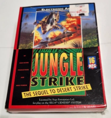 Sega Genesis Jungle Strike The Sequel To Desert Strike Cardboard Box Brand New - Image 1 of 2