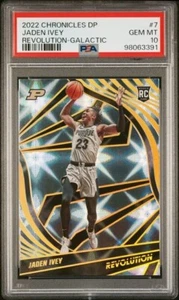 2022 Panini Chronicles Draft Picks Revolution Galactic #7 Jaden Ivey SSP PSA 10 - Picture 1 of 2