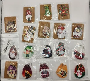 Christmas Earrings Dangle & Hook Wood & Faux Leather Variety All Brand NIP - Picture 1 of 18