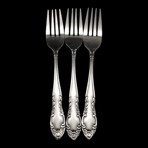 3 Oneida Northland Royal Ballad Dinner Forks - 7 1/8" Stainless Steel Korea - Picture 1 of 4
