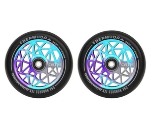Ruedas de scooter de acrobacias Oath Bermuda 110 mm - par - negro/púrpura/titanio - ¡OFERTA! - Imagen 1 de 2