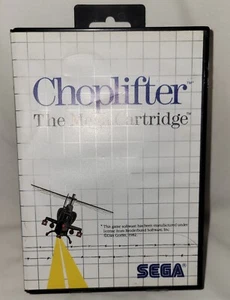 Vintage 1986 Choplifter Game Mega Cartridge Sega Master System w/ Box No Manual - Picture 1 of 2