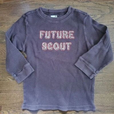 CRAZY 8 Niños 4 Años Marrón Térmico "Future Scout" Camiseta Manga Larga Foto 1 de 4