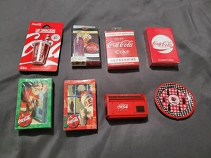 Coca Cola Poker Cards 5 Packs + Magnets + Lipbalm Lot Bundle New + Used - Picture 1 of 10