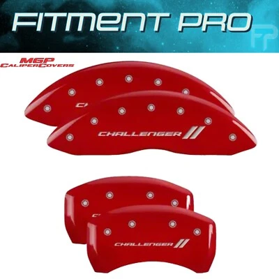 MGP 卡钳保护套套装红色银色适用于 11-23 道奇挑战者充电器 12181SCL1RD — 第 1/3 张图片