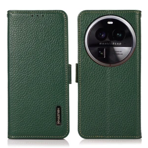 Echtleder Karte Tasche Flip Geldbörse Etui Abdeckung Ständer FR OPPO Fund X6/X6 Pro - Bild 1 von 28